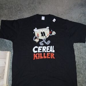 Cereal Killer Novelty Tshirt 2X Short Sleeve Tees New